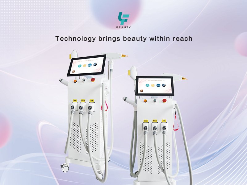 4 in 1 Titanium Laser Machine: Diode laser&Nd Yag&IPL&RF